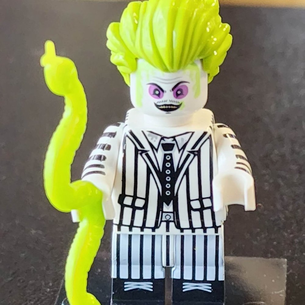 Beetlejuice Custom Mini Block Figure, Lego Style